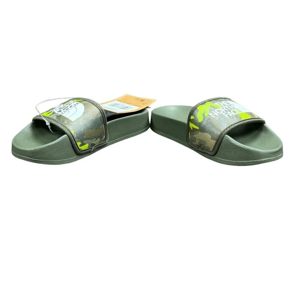 The North Face Base Camp Slide III Green Camo Print Slides Youth Boy's Sz 11-13